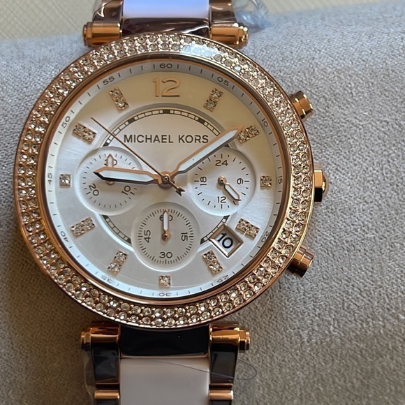 Michael Kors Parker Stainless Steel Watch with Glitz Accent - Picture 7 of 9